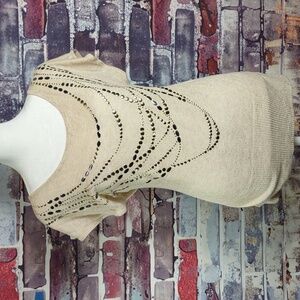 Cache Embellished Rayon Knit Top